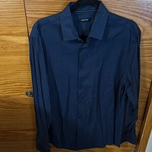Alfani Blue Dress Shirt Classic Collar Formal